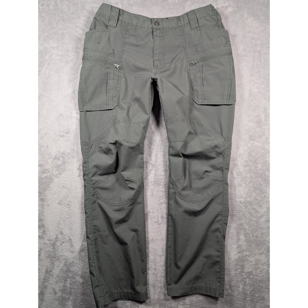 Tactical Series Cargo Pants Mens 36 Waist Green Stretch Ripstop Outdoor Uniform